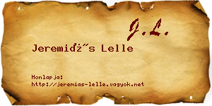 Jeremiás Lelle névjegykártya
